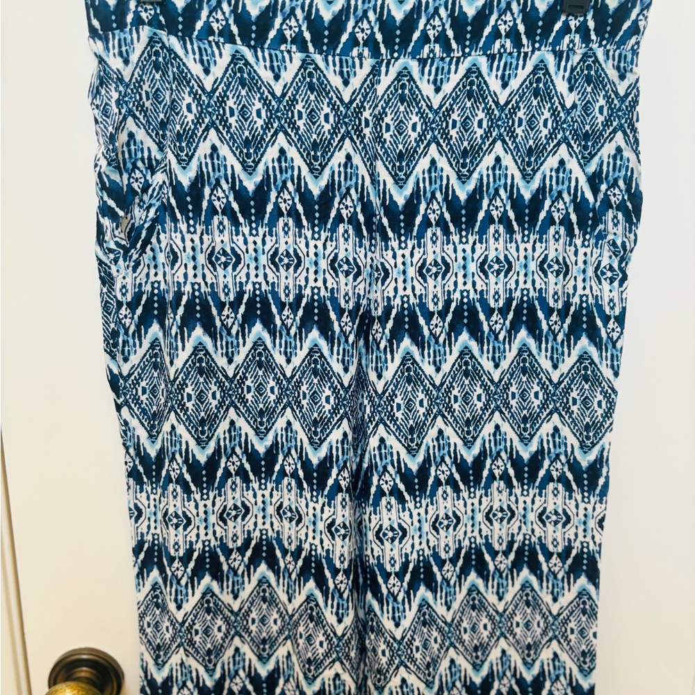Bcx Blue And White Patterned Pants - image 4